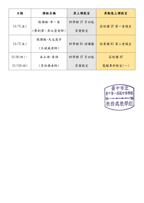 教室異動(微課程、本土語)圖片